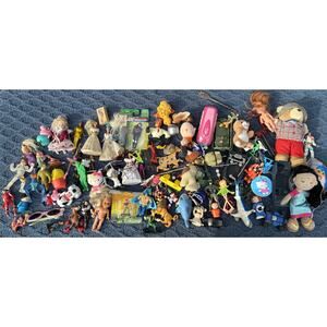 Kids Meal - Toy Box - Junk Drawer 100+ Mixed Lot Vintage Toys #8 McDs, BK, Parts